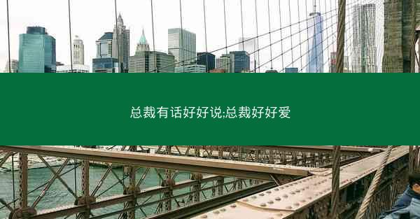 总裁有话好好说;总裁好好爱