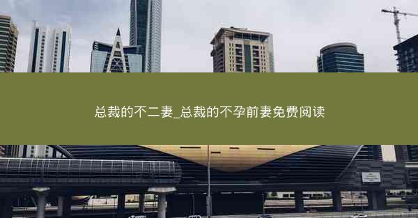 总裁的不二妻_总裁的不孕前妻免费阅读