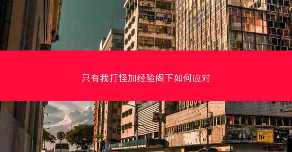 只有我打怪加经验阁下如何应对
