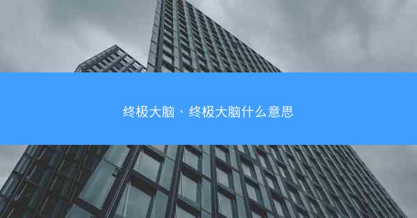 终极大脑、终极大脑什么意思
