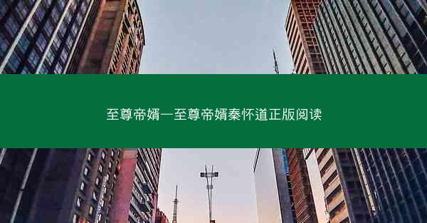 至尊帝婿—至尊帝婿秦怀道正版阅读