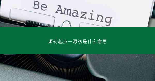 源初起点—源初是什么意思