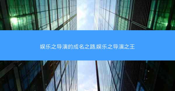 娱乐之导演的成名之路,娱乐之导演之王