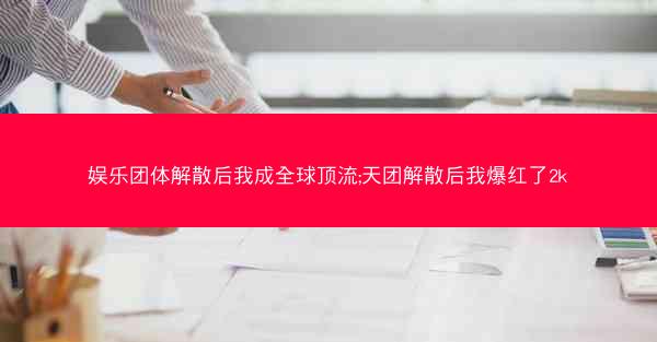 娱乐团体解散后我成全球顶流;天团解散后我爆红了2k