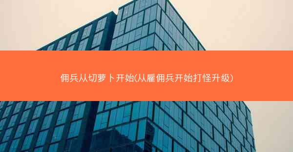 佣兵从切萝卜开始(从雇佣兵开始打怪升级)