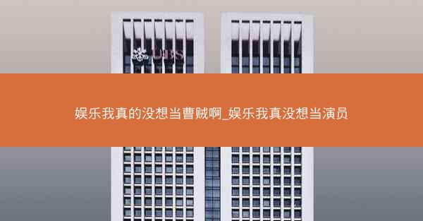娱乐我真的没想当曹贼啊_娱乐我真没想当演员