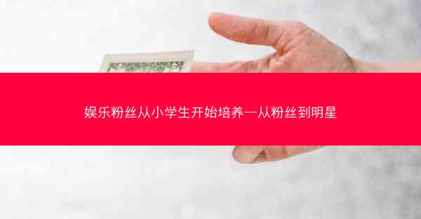 娱乐粉丝从小学生开始培养—从粉丝到明星