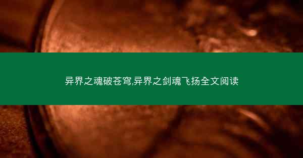异界之魂破苍穹,异界之剑魂飞扬全文阅读