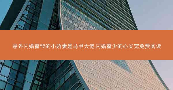 意外闪婚霍爷的小娇妻是马甲大佬,闪婚霍少的心尖宠免费阅读