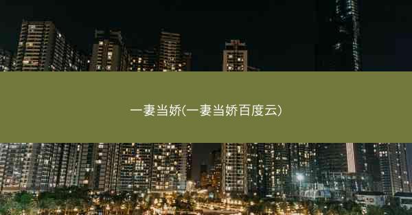 一妻当娇(一妻当娇百度云)