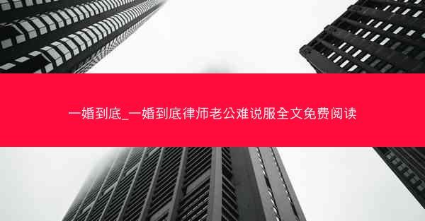 一婚到底_一婚到底律师老公难说服全文免费阅读