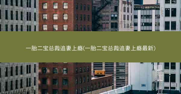 一胎二宝总裁追妻上瘾(一胎二宝总裁追妻上瘾最新) 一胎二宝总裁追妻上瘾(一胎二宝总裁追妻上瘾最新)