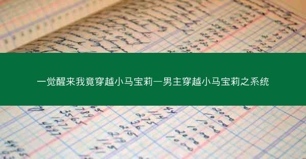 一觉醒来我竟穿越小马宝莉—男主穿越小马宝莉之系统