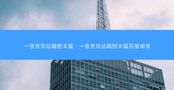 一夜贪欢总裁别太猛、一夜贪欢总裁别太猛百度阅读