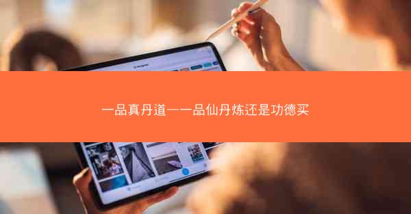 一品真丹道—一品仙丹炼还是功德买