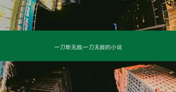 一刀斩无敌;一刀无敌的小说
