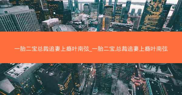 一胎二宝总裁追妻上瘾叶南弦_一胎二宝,总裁追妻上瘾叶南弦